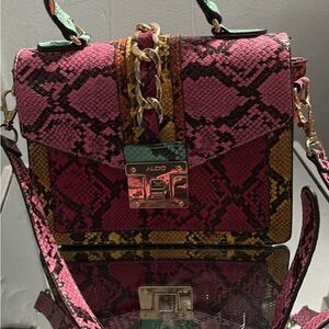 ALDO Multicolor Snake Print Crossbody Bag